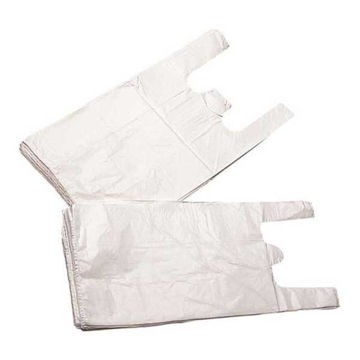Bolsa blanca tipo camiseta No. 3 29 x 60 cm Polipapel 1 Kg