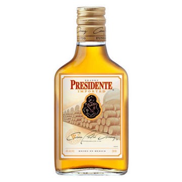 Brandy Presidente Clasico Botella de 200 mL (IEPS inc.)