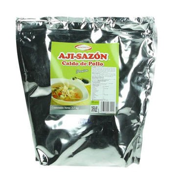 Caldo de pollo Aji-Sazon Premium etiqueta verde Bolsa de 2.7 Kg