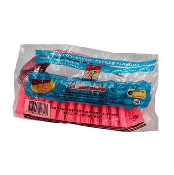 Cepillo plancha de 16.5 cm color rojo con asa para baños Palma de Oro