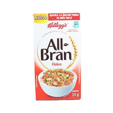 Cereal All-Bran Flakes individual Kelloggs 50 cajitas de 35g (IEPS inc)AB
