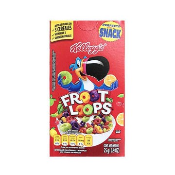 Cereal Froot Loops individual Kelloggs 50 cajitas de 25 g (IEPS inc.) FL