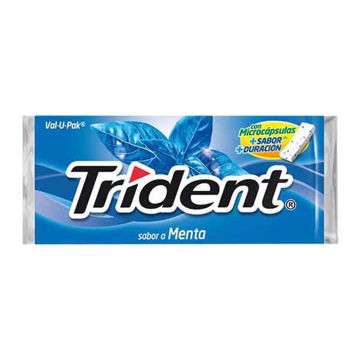 Chicle Trident menta 18 paquetes de 5 piezas