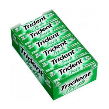 Chicle Trident yerbabuena 18 paquetes de 5 piezas