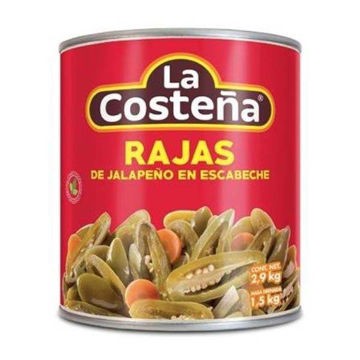 Chiles Rajas Lata 2.8 Kg. Costeña
