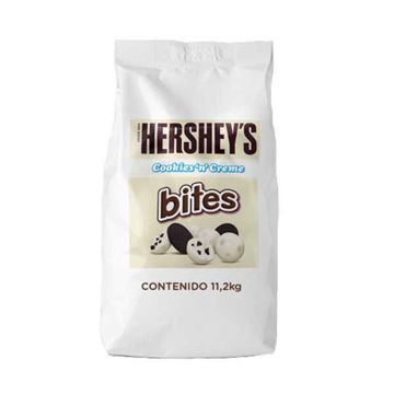 Chocolate Bites Cookie´s and Creme Hershey´s Caja de 11.3 Kg (IEPS inc.)
