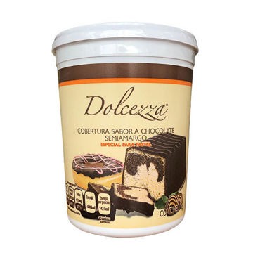 Chocolate Cobertura para pastel Dolcezza Bote de 1 Kg (IEPS inc.)