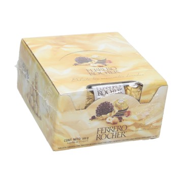 Chocolate Ferrero Rocher con 8 bolsas de 3 piezas (IEPS inc.)