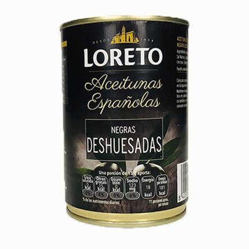 Aceituna Negra DESHUESADA LORETO Lata 400 g
