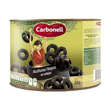 Aceituna Negra REBANADA Carbonell Lata de 3 Kg