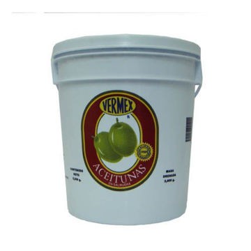 Aceituna verde deshuesada Vermex Cubeta de 5 Kg