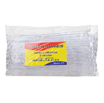Agitador transparente Bolsa de 100 piezas