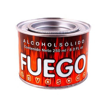 Alcohol solido Fuego envasado 100 latas de 250 mL