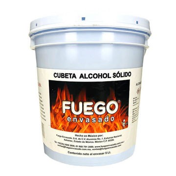Alcohol solido Fuego envasado Cubeta de 5 L