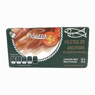 Anchoa en filete con aceite de girasol Pelazza Lata de 50 g