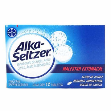 Antiacido efervescente Alka-Seltzer Caja de 12 tabletas