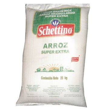 Arroz de grano largo super extra Schettino Costal de 25 Kg