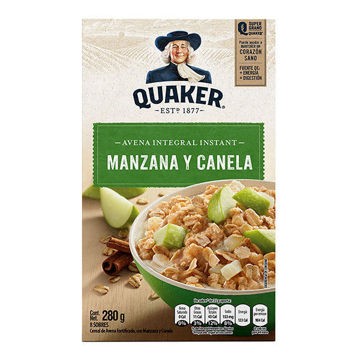 Avena Instant con manzana y canela Quaker 8 sobres 280 g